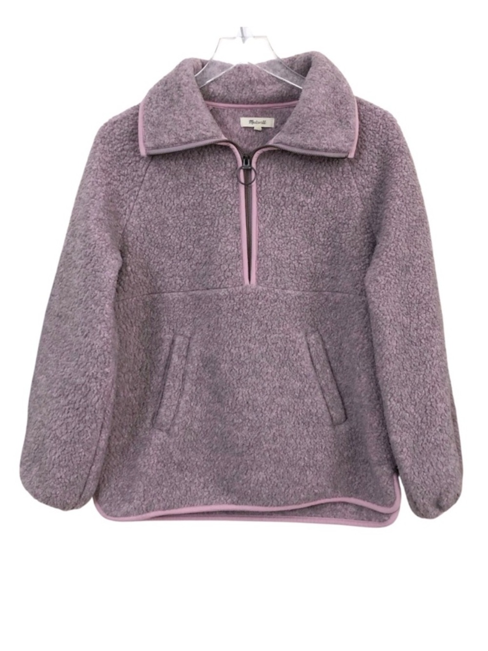Madewell | Polartec Fleece Half-Zip Jacket Small Mauve Purple